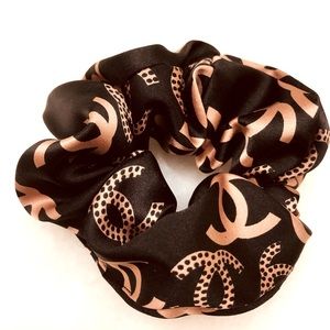 Chanel remnant fabric scrunchie